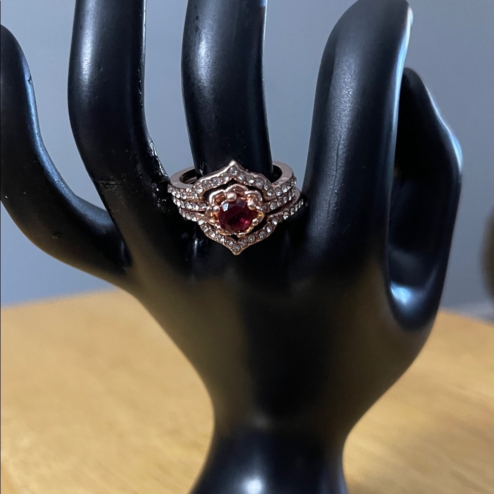 Elegant Ruby Red Gemstone Ring